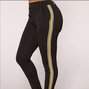 Yellow striped pants